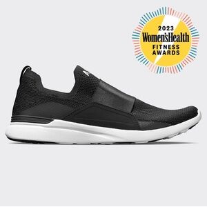 APL Black and White Slip-On Sneakers with Cushioned Midsole